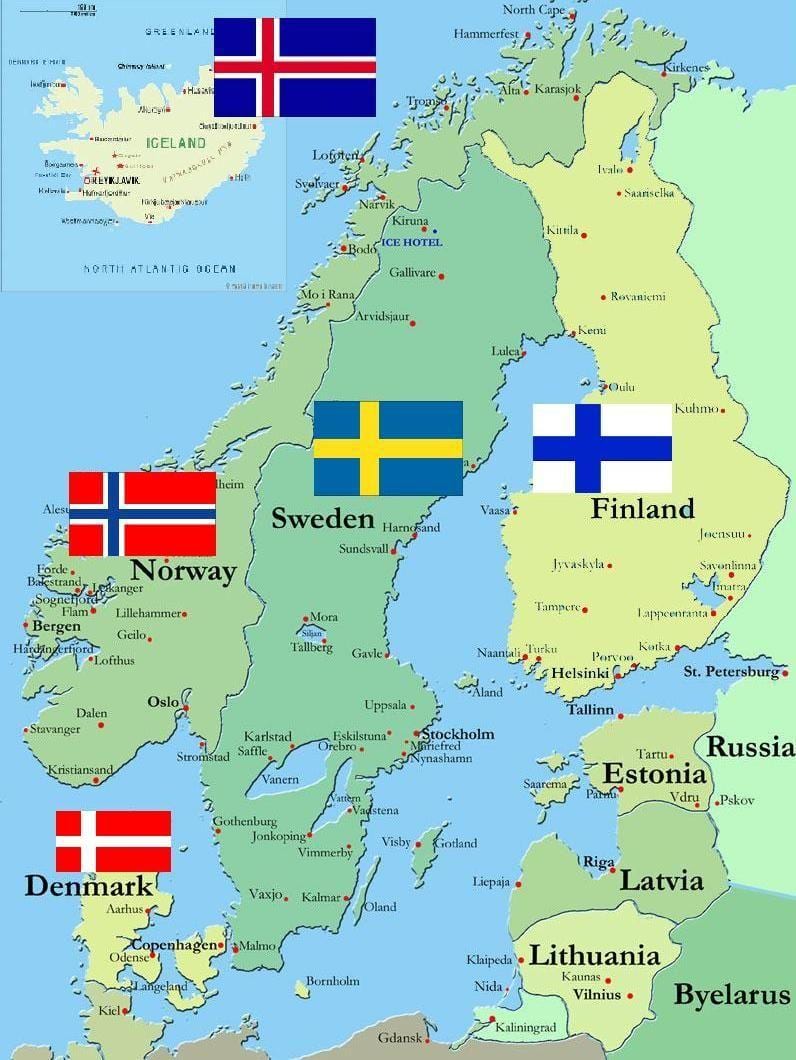 Mapa Finlandia, herrialde