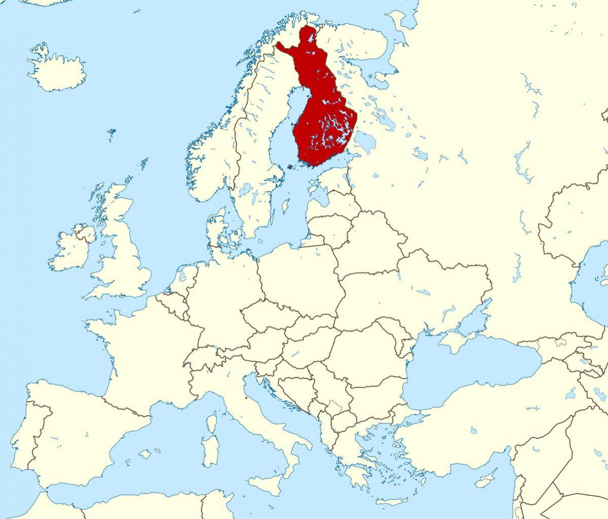 munduko mapa erakutsiz Finlandia