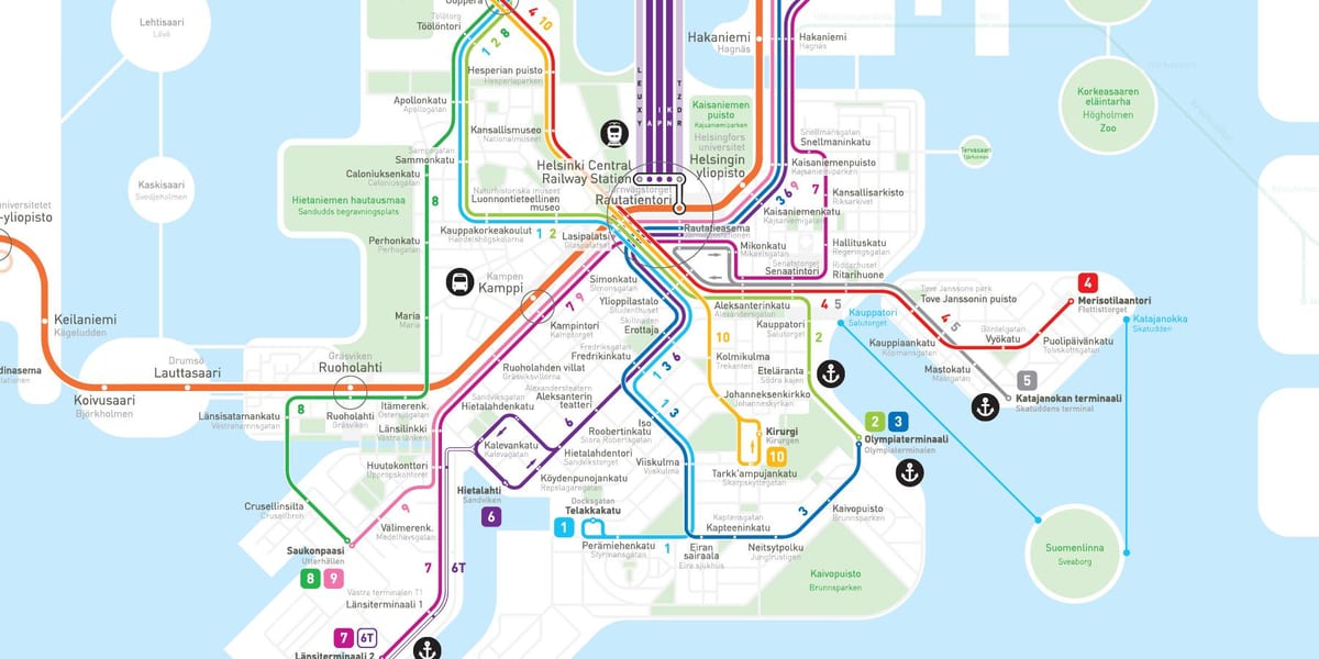 Mapa Finlandia metro
