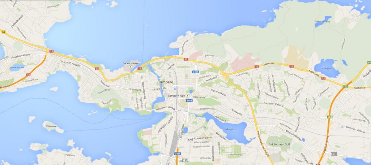 Mapa Finlandiako tampere