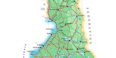 Mapa Finlandia kota