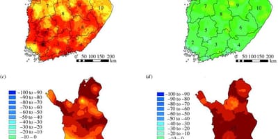 Mapa Finlandiako klima