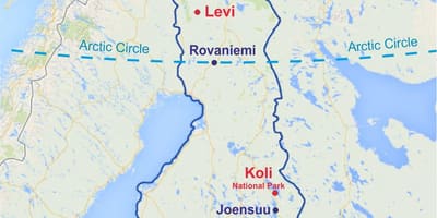Rovaniemi mapa Finlandia
