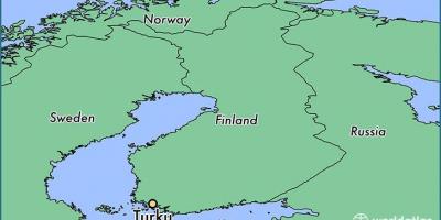 Mapa turku Finlandia